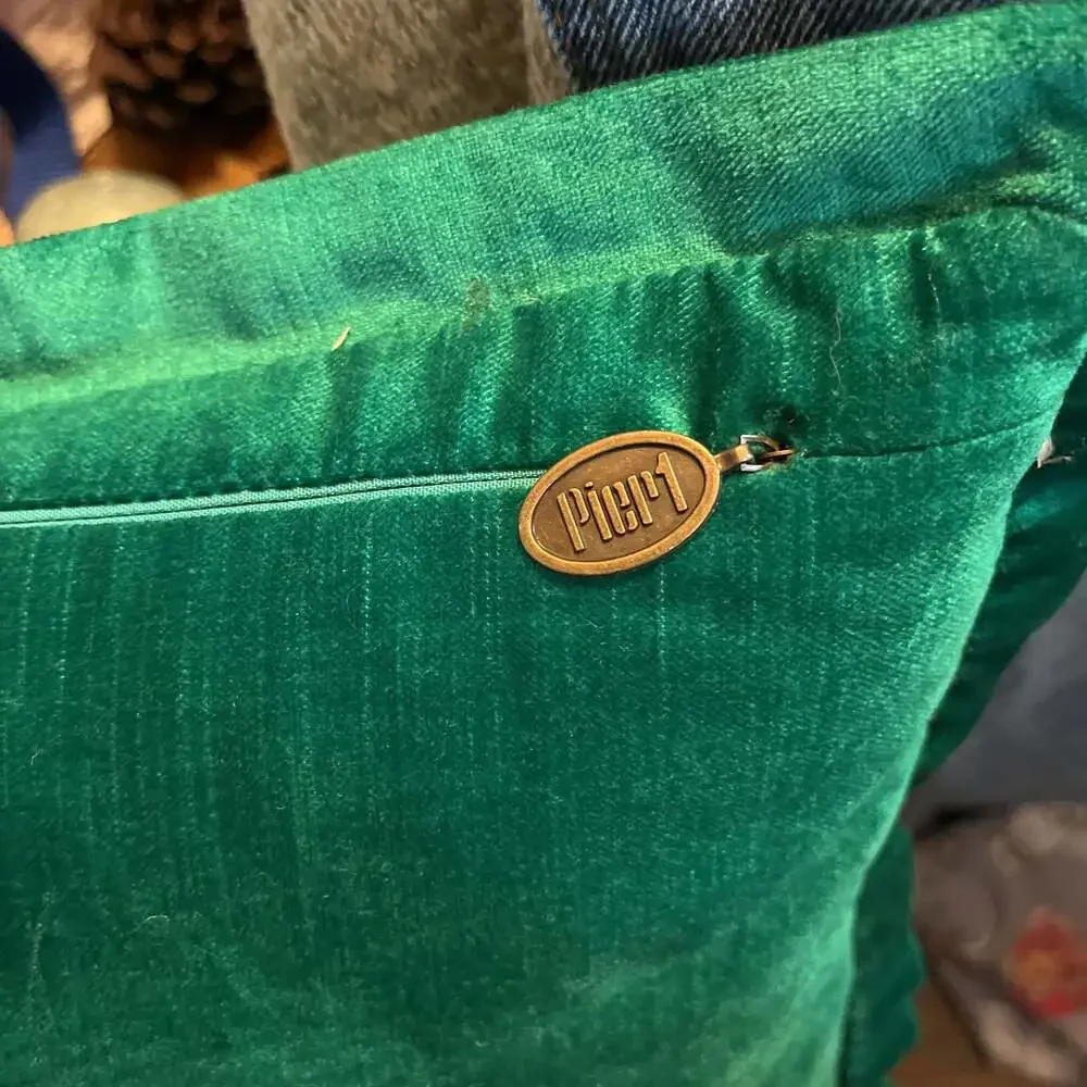 Pier 1 imports velour nailhead trim pillow